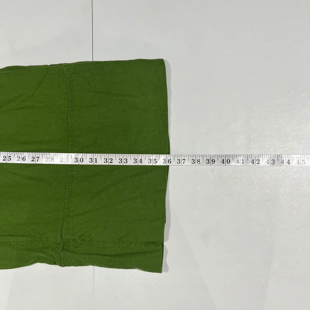 Banana Republic Fisherman Granola Green Linen Wide Leg Pants Womens Medium Boho
